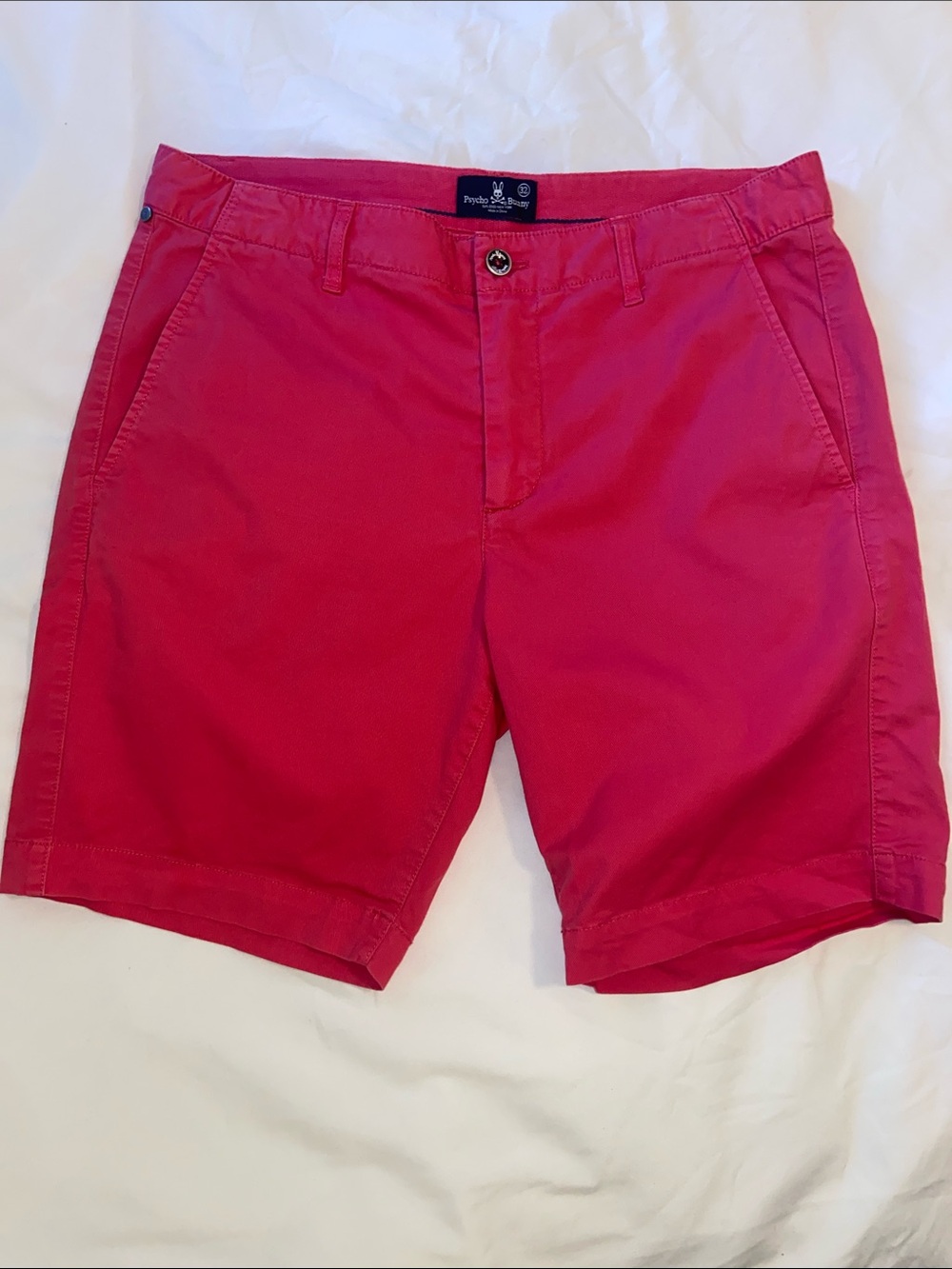Psycho Bunny preppy Hot Pink Flat Front Men's Shorts Size 32